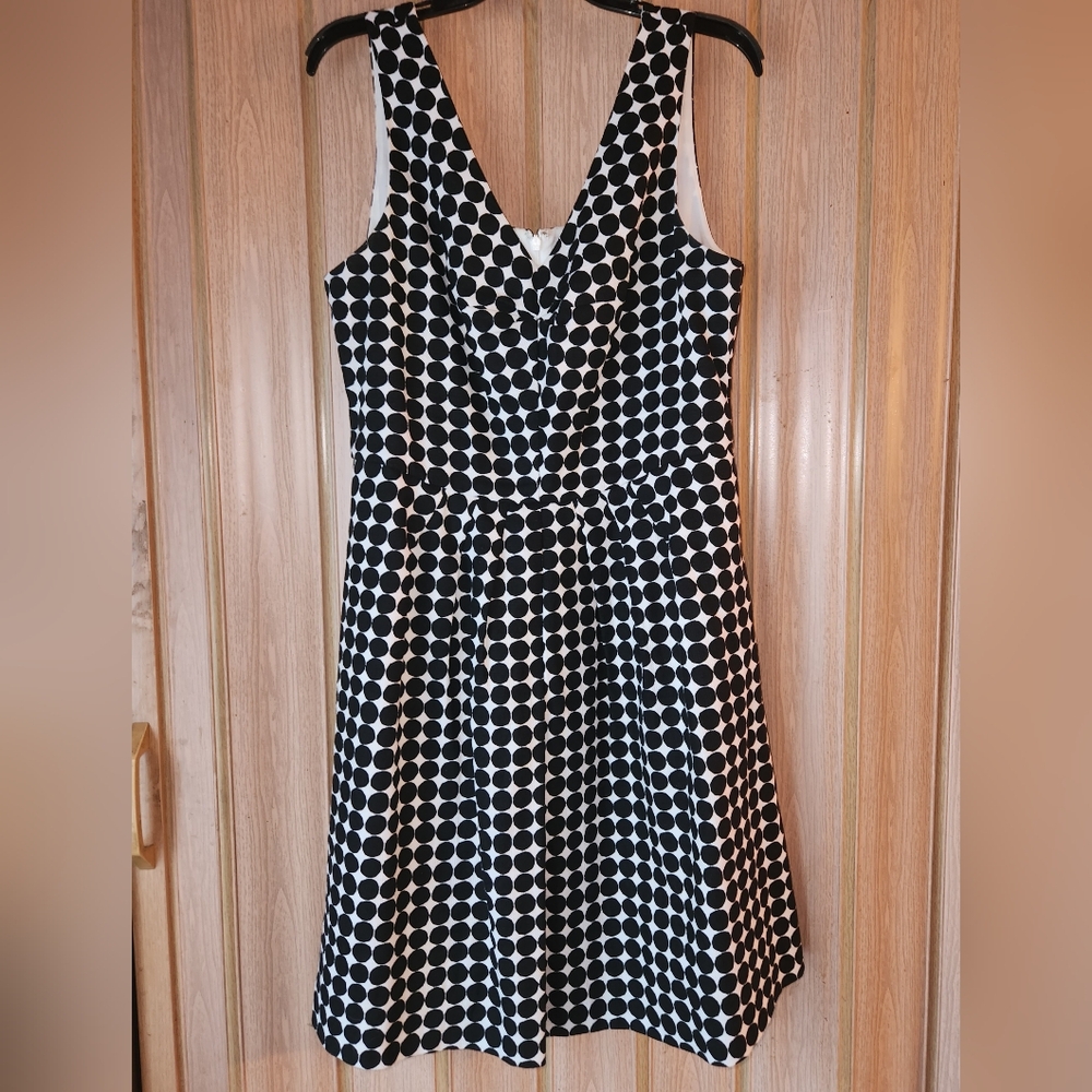 Banana Republic Black and White Polka Dot Mini Dress - Picture 2 of 9